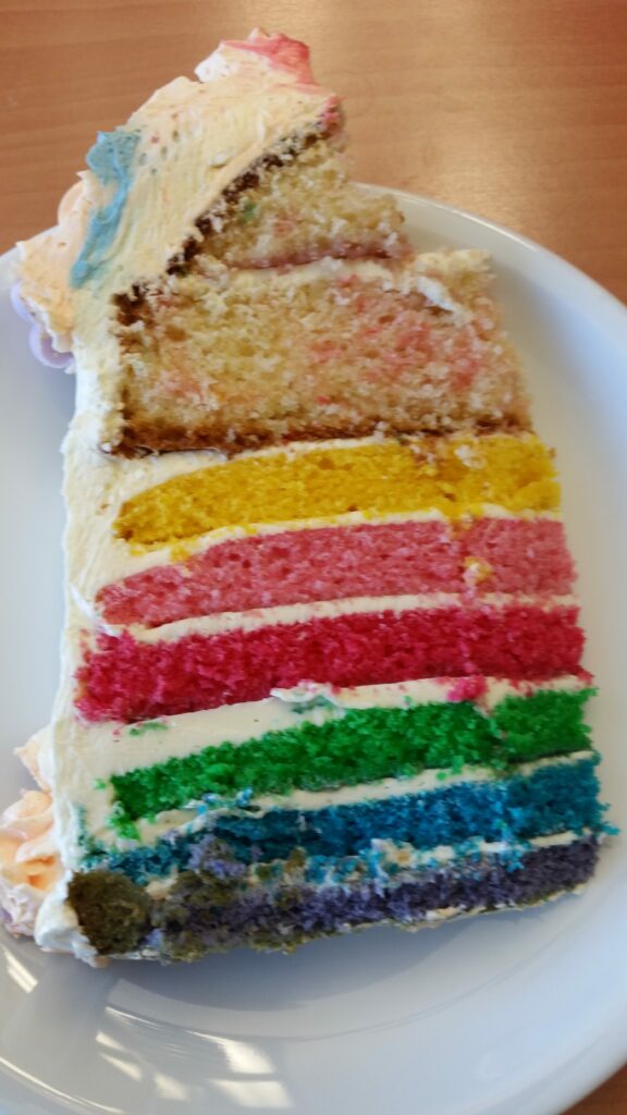 Einhorntorte Anschnitt