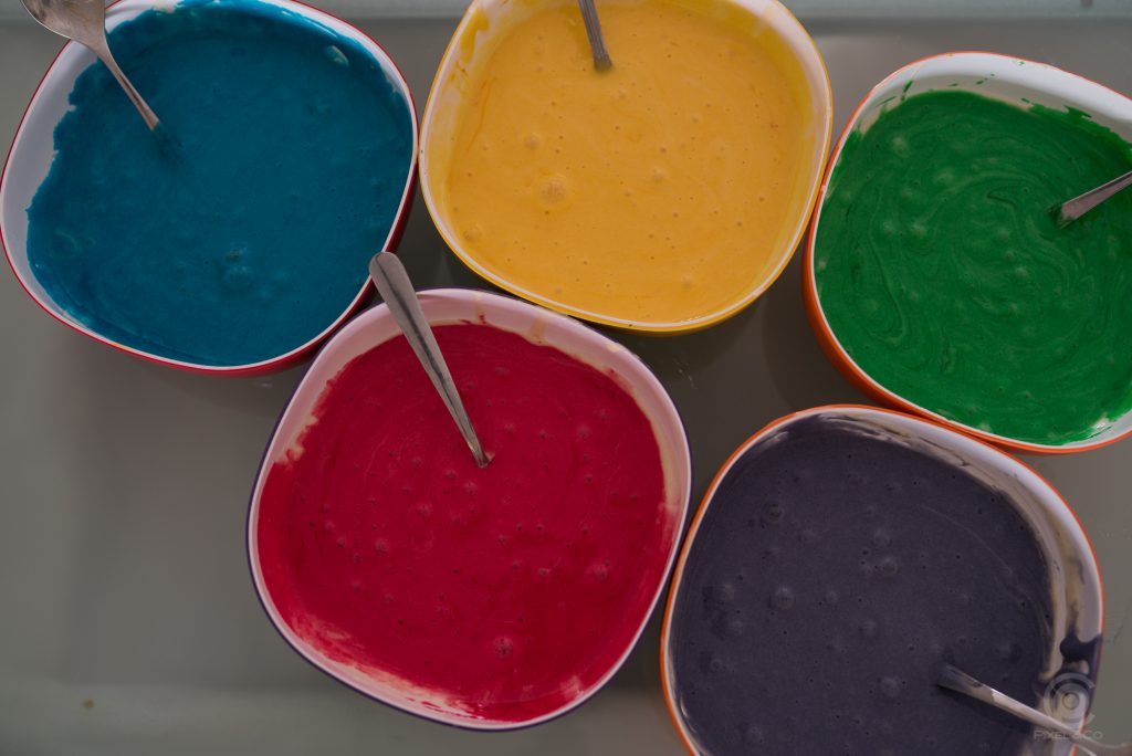 Einhorn-Torte Tag 1 - Fondant und Teig Rezepte-SilkesWelt.de Teig für die Einhorntorte