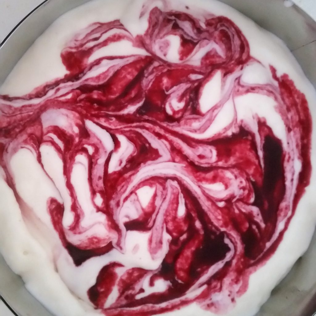 Joghurt Sahne Creme marmoriert