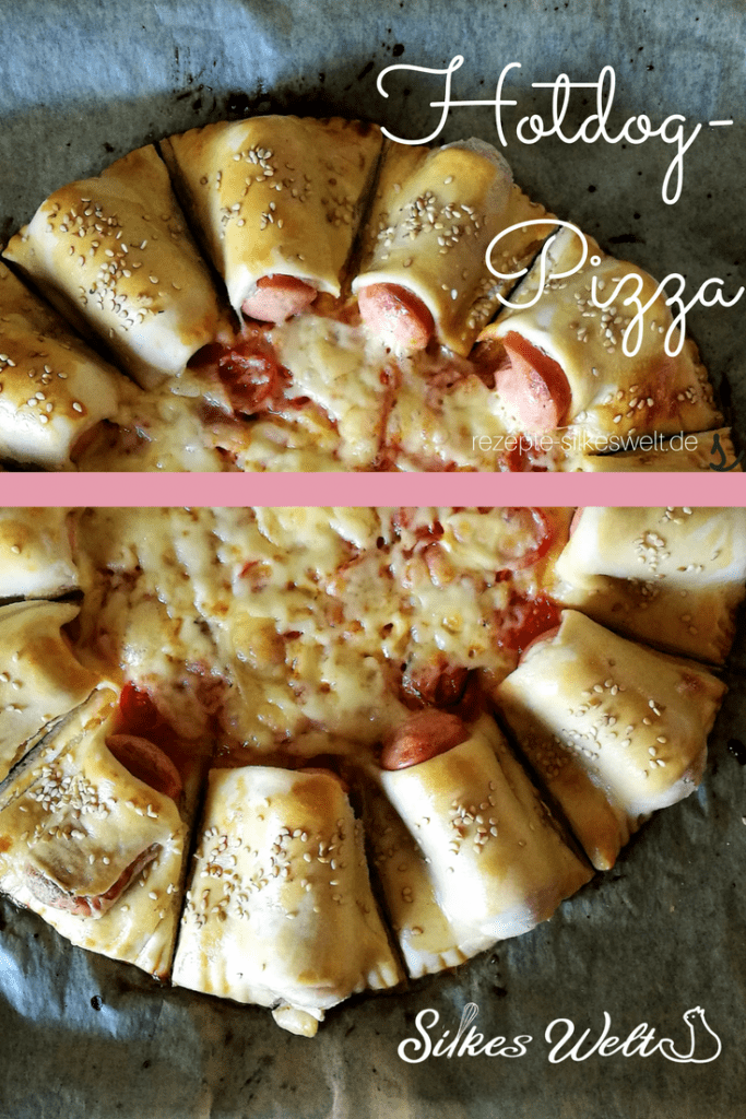 Hotdog Pizza – die perfekte Kombination aus Pizza und Hotdog Rezepte-SilkesWelt.de Hotdogpizza