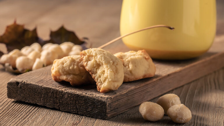 Macadamia Wölkchen sind leckere Cookies mit Macadamianüssen
