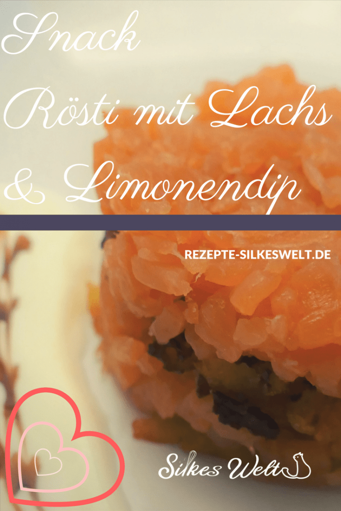 Snack Rösti mit Lachs und Limonendip