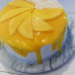 Die Mango-Marshmellow Torte.