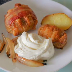 gratinierte Hasselback Kartoffeln