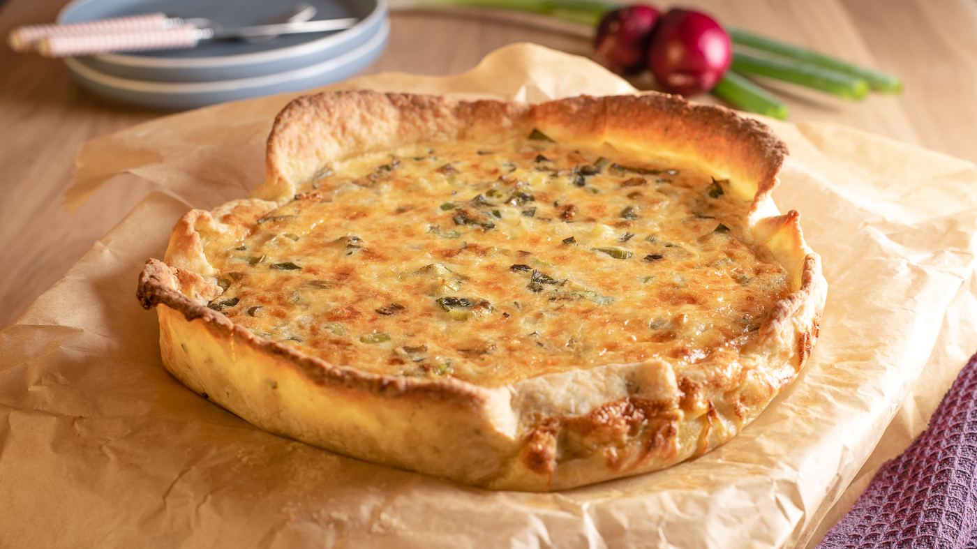 Quiche mit Frühlingszwiebeln - rezepte-silkeswelt.de