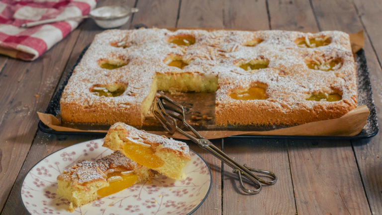 Pfirsich-Blechkuchen ohne Butter|Rezepte-SilkesWelt.de