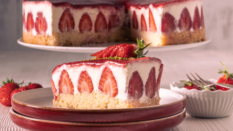 Erdbeer Sahnetorte ohne Gelatine