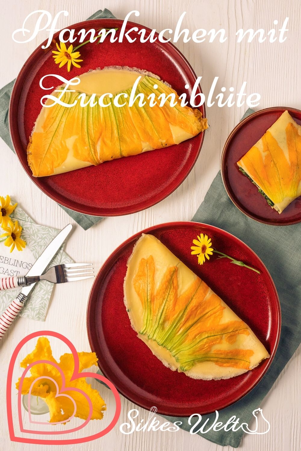 pfannkuchen mit zucchiniblüte Pinterest1 vegetarische Zucchiniblüte