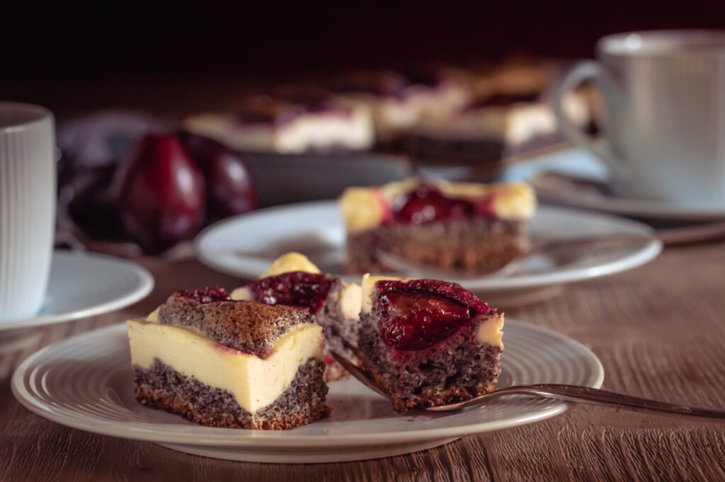 Steppdeckenkuchen - einfacher Blechkuchen Rezepte-SilkesWelt.de Steppdeckenkuchen mit Zwetschgen
