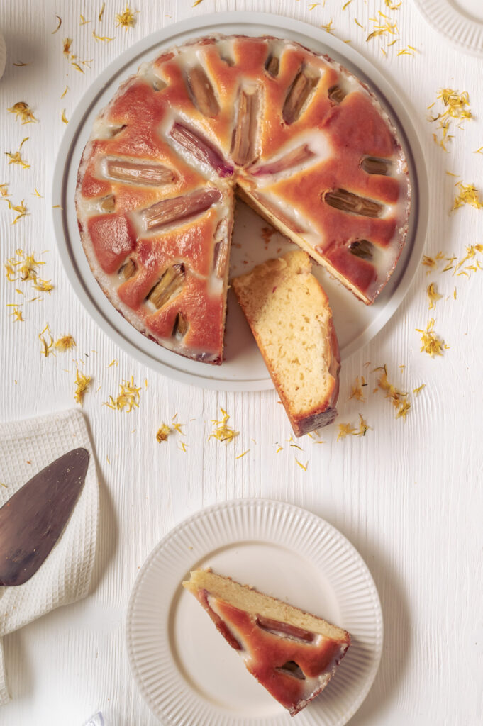 Rezepte mit Rührteig Rezepte-SilkesWelt.de Rezept für Rhabarber Joghurtkuchen ohne butter