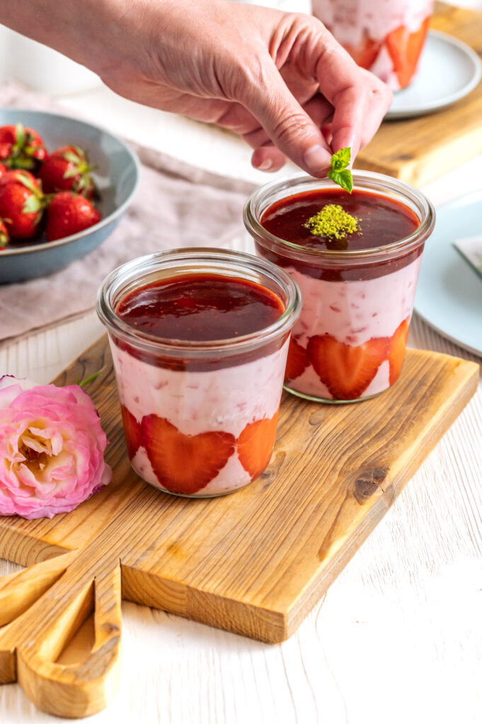 Rezept für den Erdbeerquark und Dessert