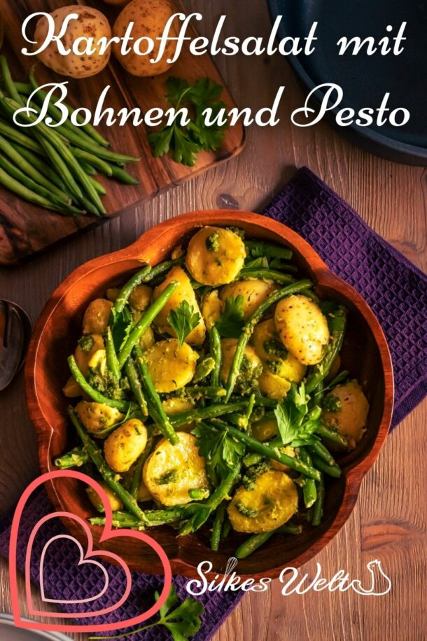 Kartoffelsalat mit grünen Bohnen und Pesto