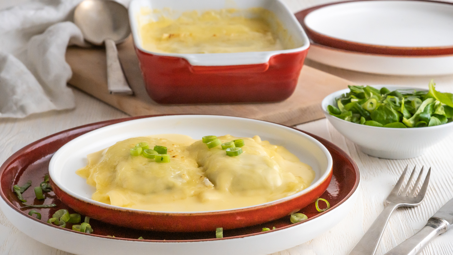 Überbackene Maultaschen, vegetarisch