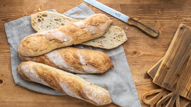 Superschnelle Dinkel Baguette