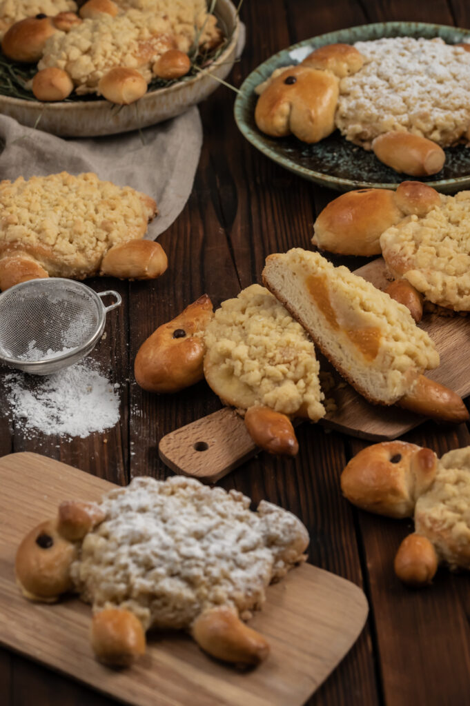 Vegane Osterlämmchen mit Streusel Rezepte-SilkesWelt.de