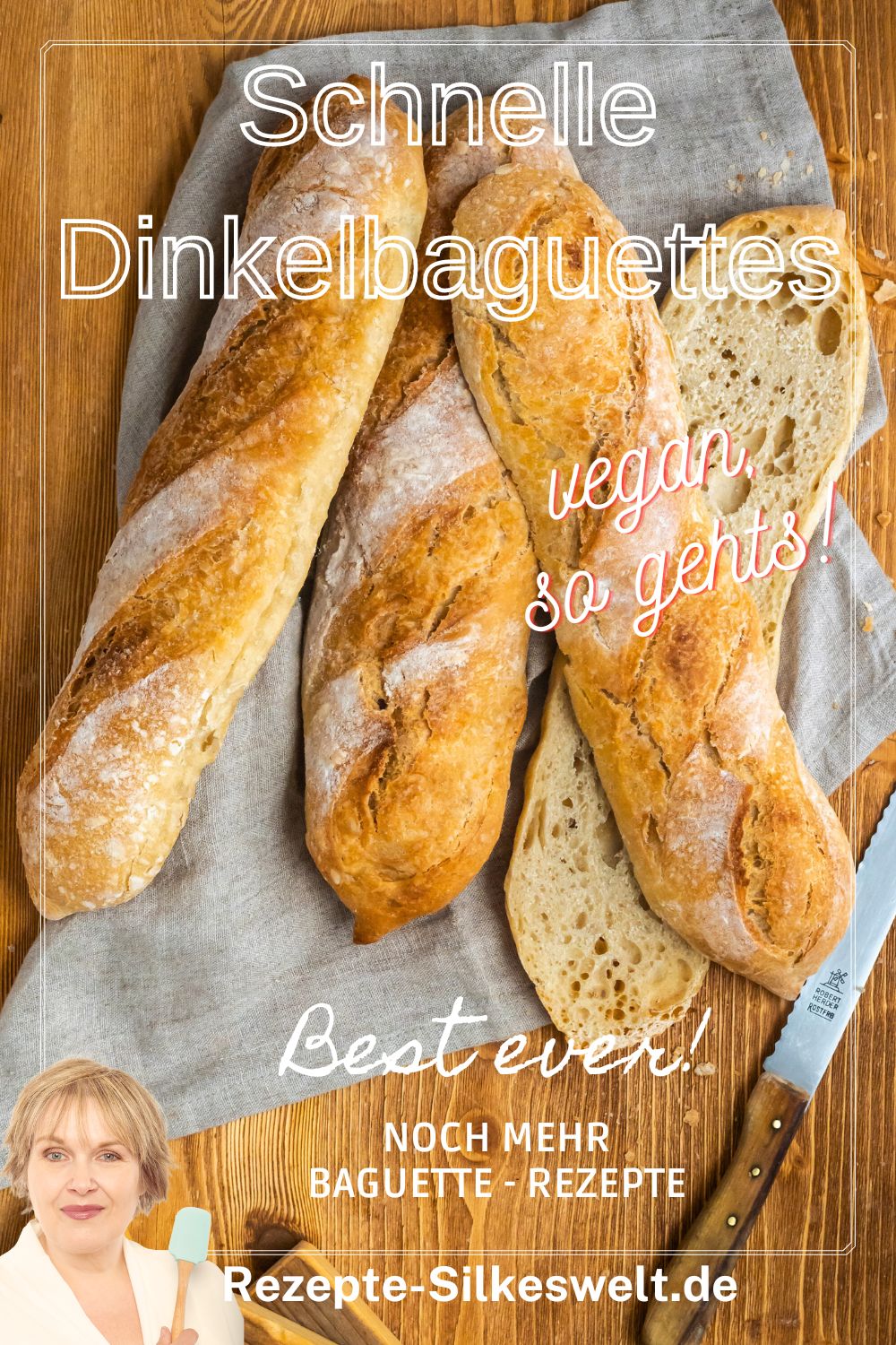 Superschnelle Dinkel Baguette