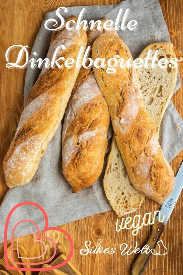 Superschnelle Dinkel Baguette