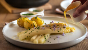 Spargel im Backpapier gegart Rezepte-SilkesWelt.de