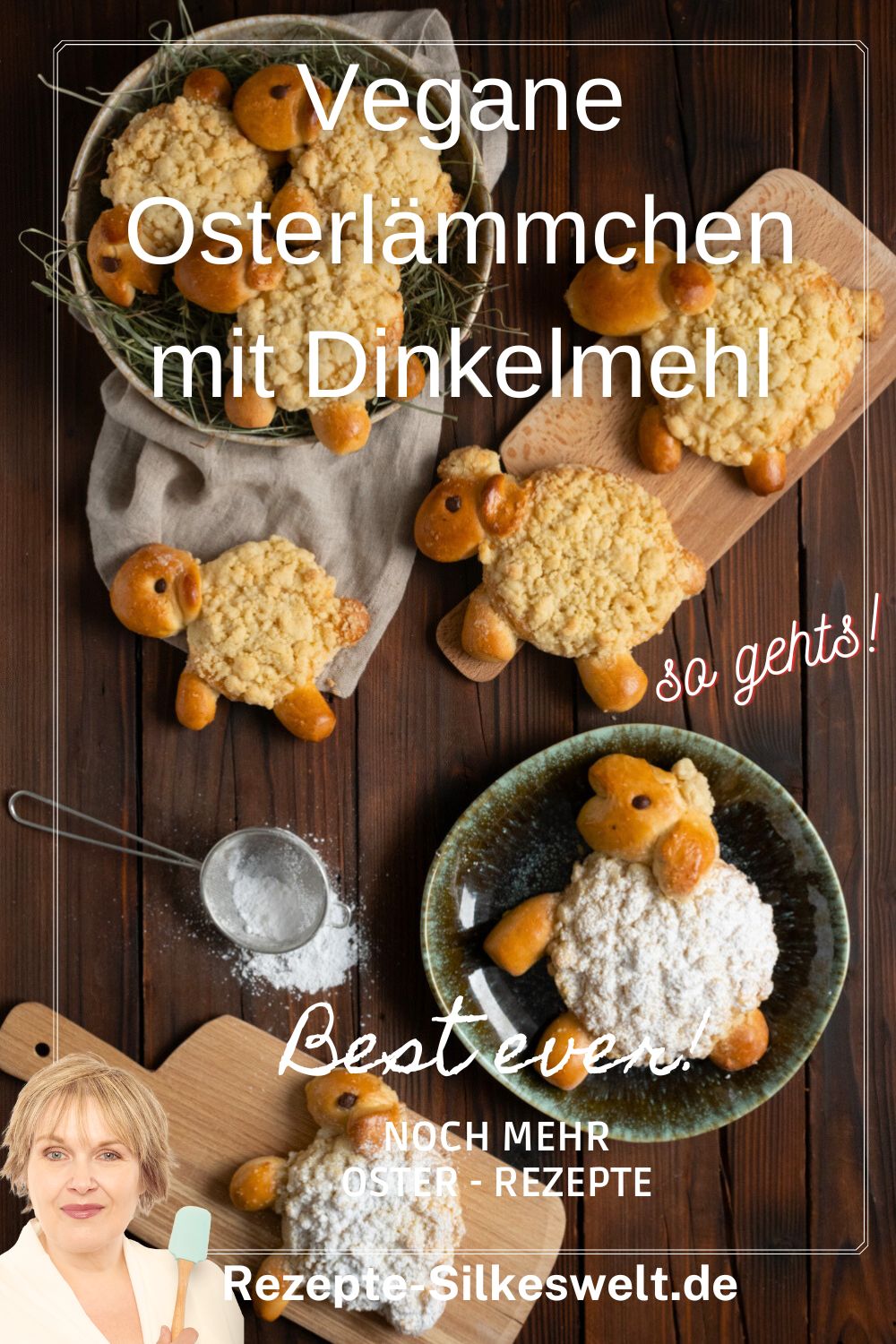 Vegane Osterlämmchen mit Streusel