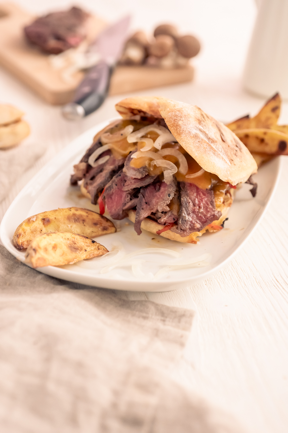 Steak-Pfanne mit Pfifferlingen und Omas Rahmsauce Rezepte-SilkesWelt.de