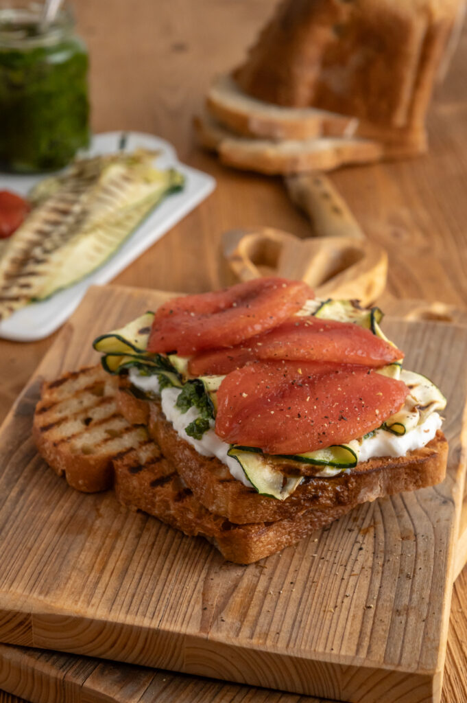 Gegrilltes Zucchini-Tomaten-Sandwich Rezepte-SilkesWelt.de