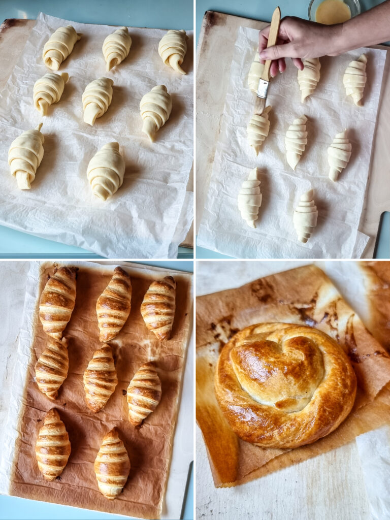 Croissants aus Fertigteig.knusprig und braun backen. Mein Rezept mit Anleitung