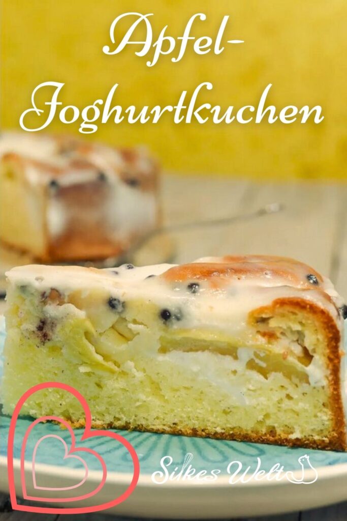 Apfelkuchen mit Joghurt, ein Rührteig Rezept zum nachbacken