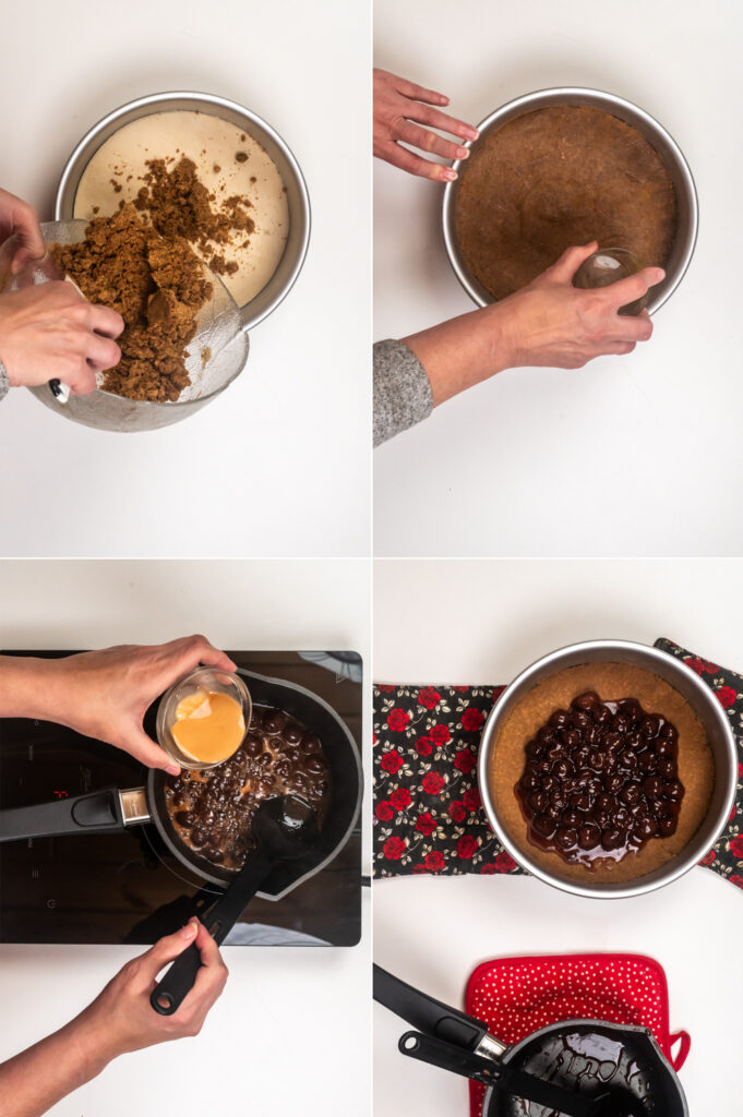 Spekulatius-Käsekuchen mit Glühweinkirschen Rezepte-SilkesWelt.de