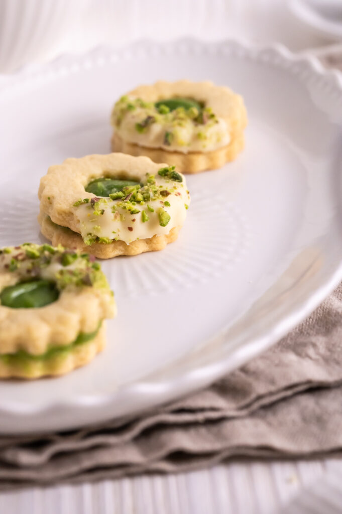 Gefüllte Pistazien-Plätzchen mit Pistaziencreme Rezepte-SilkesWelt.de