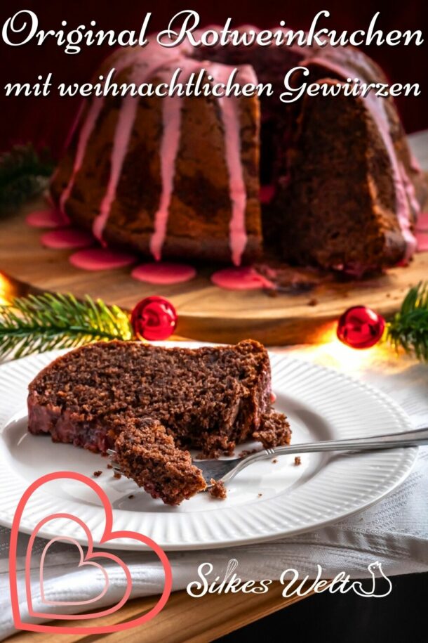 Original Rotweinkuchen mit weihnachtlichen Gewürzen