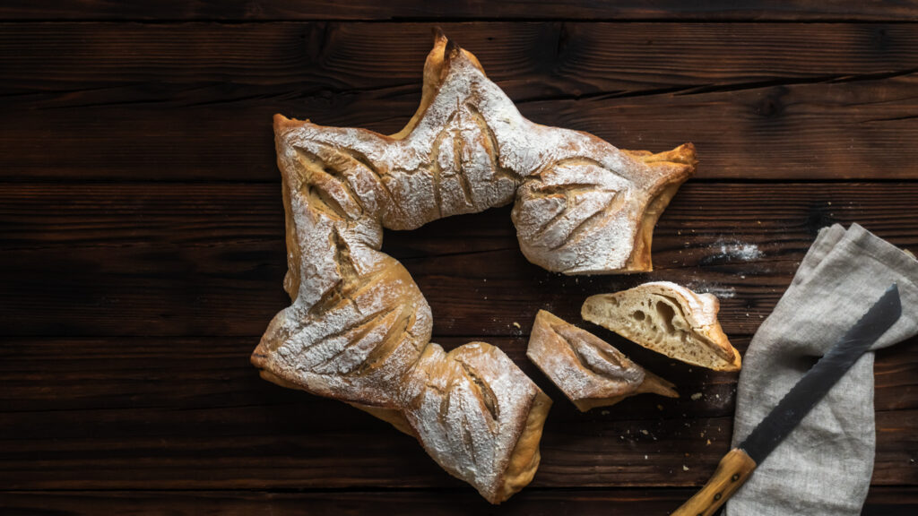 Dinkel-Sternbrot – einfaches Partybrot Rezepte-SilkesWelt.de