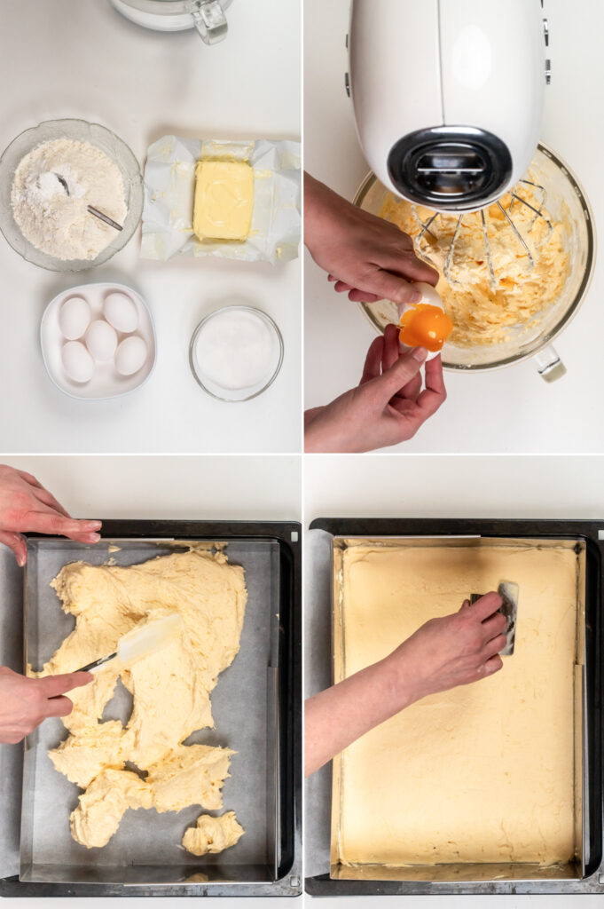 Rührteig für den Spiegeleierkuchen herstellen.