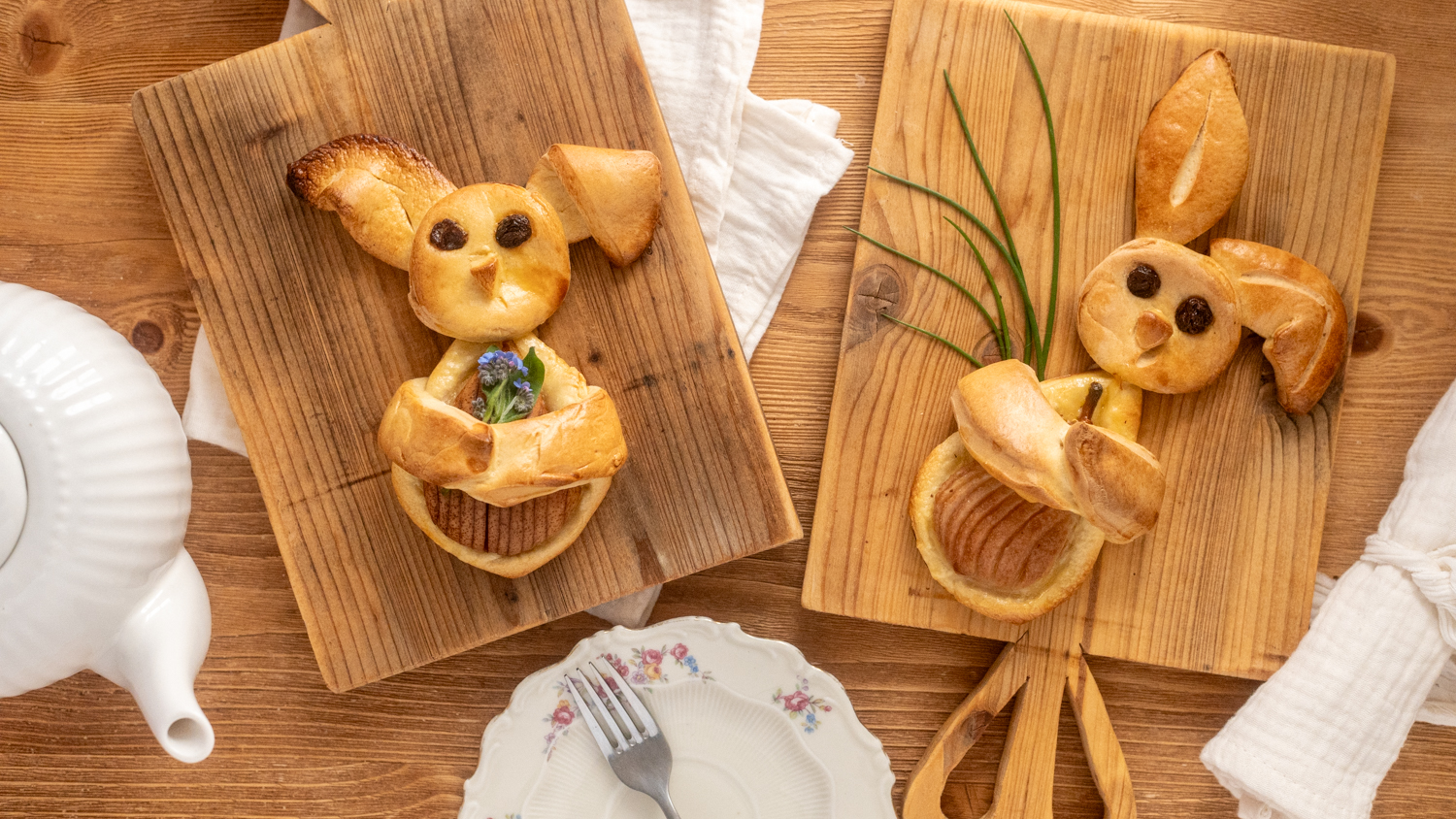Glitzer-Ostereier im Topf zubereiten Rezepte-SilkesWelt.de Osterhasen mit Birne aus Hefeteig mein Rezept für das Ostergebäck