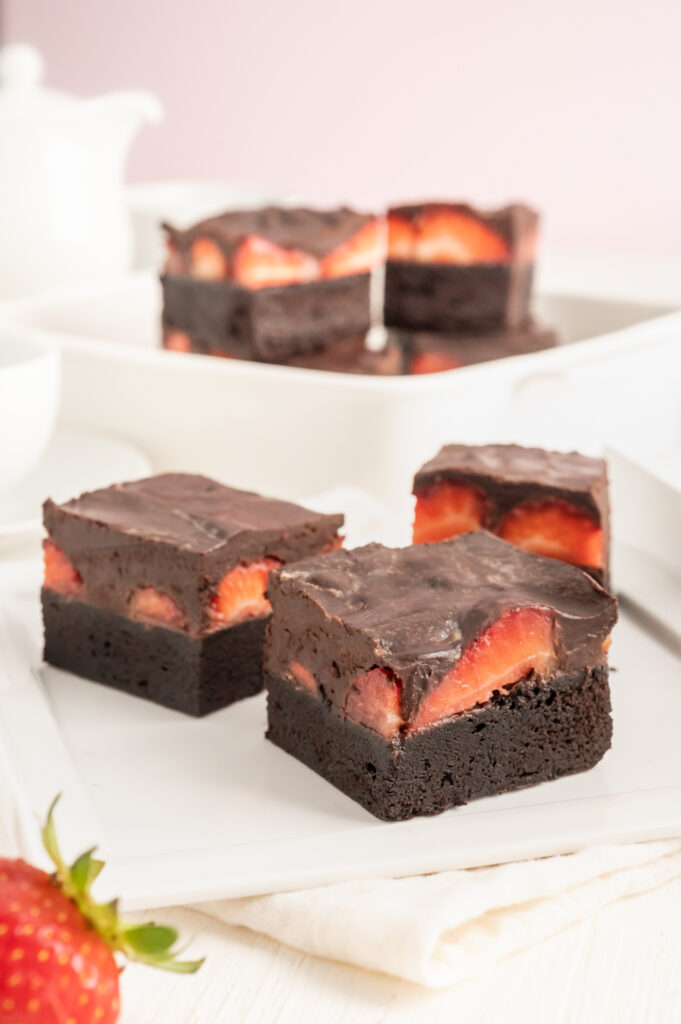 Rezept für Erdbeer Brownies zum selber machen