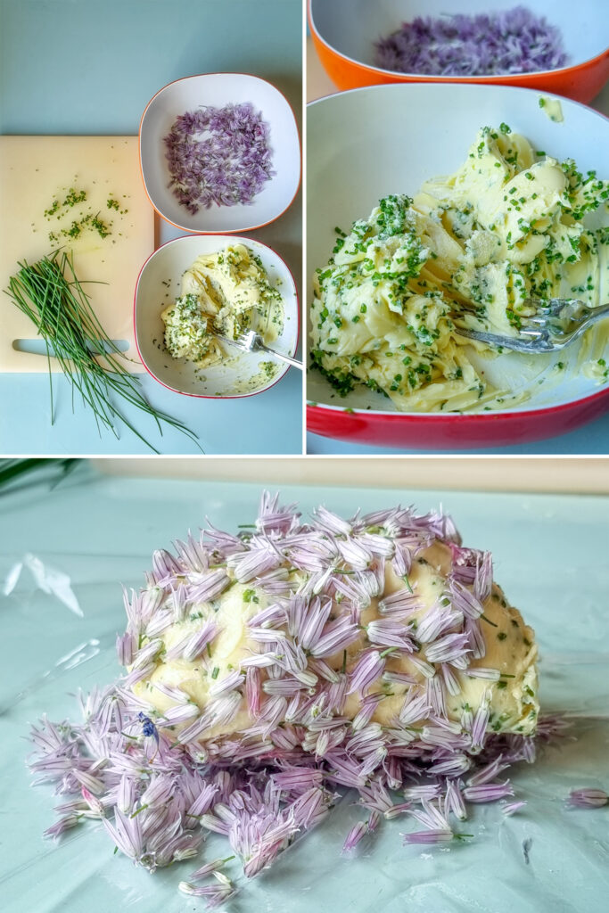Schnittlauchblütenbutter selbst herstellen