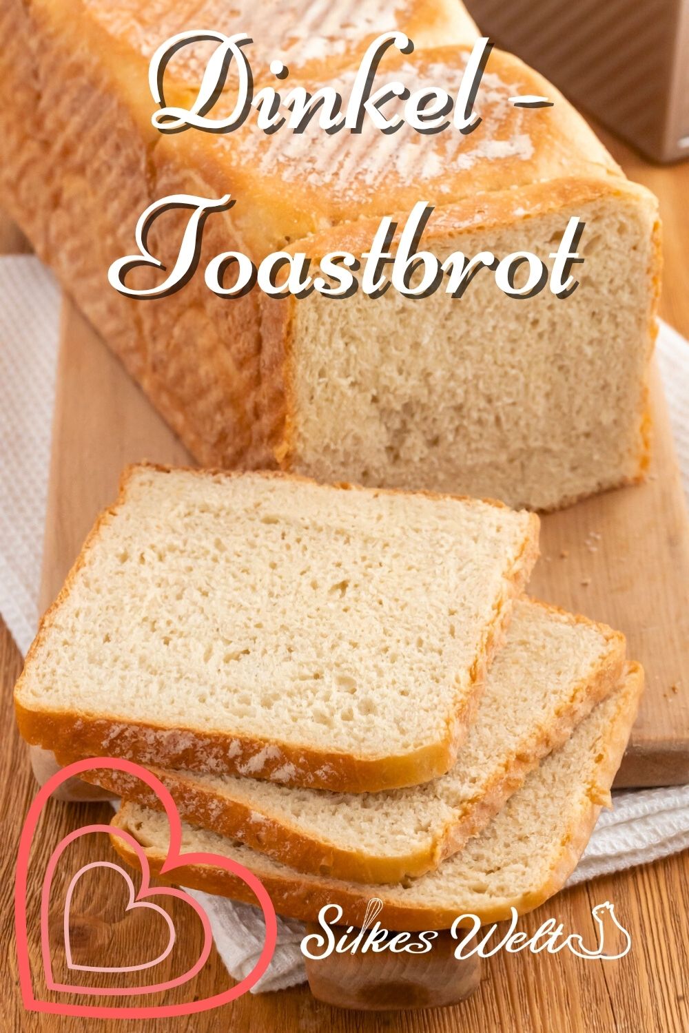 Rezept für einfaches Toastbrot mit Dinkelmehl gebacken. 