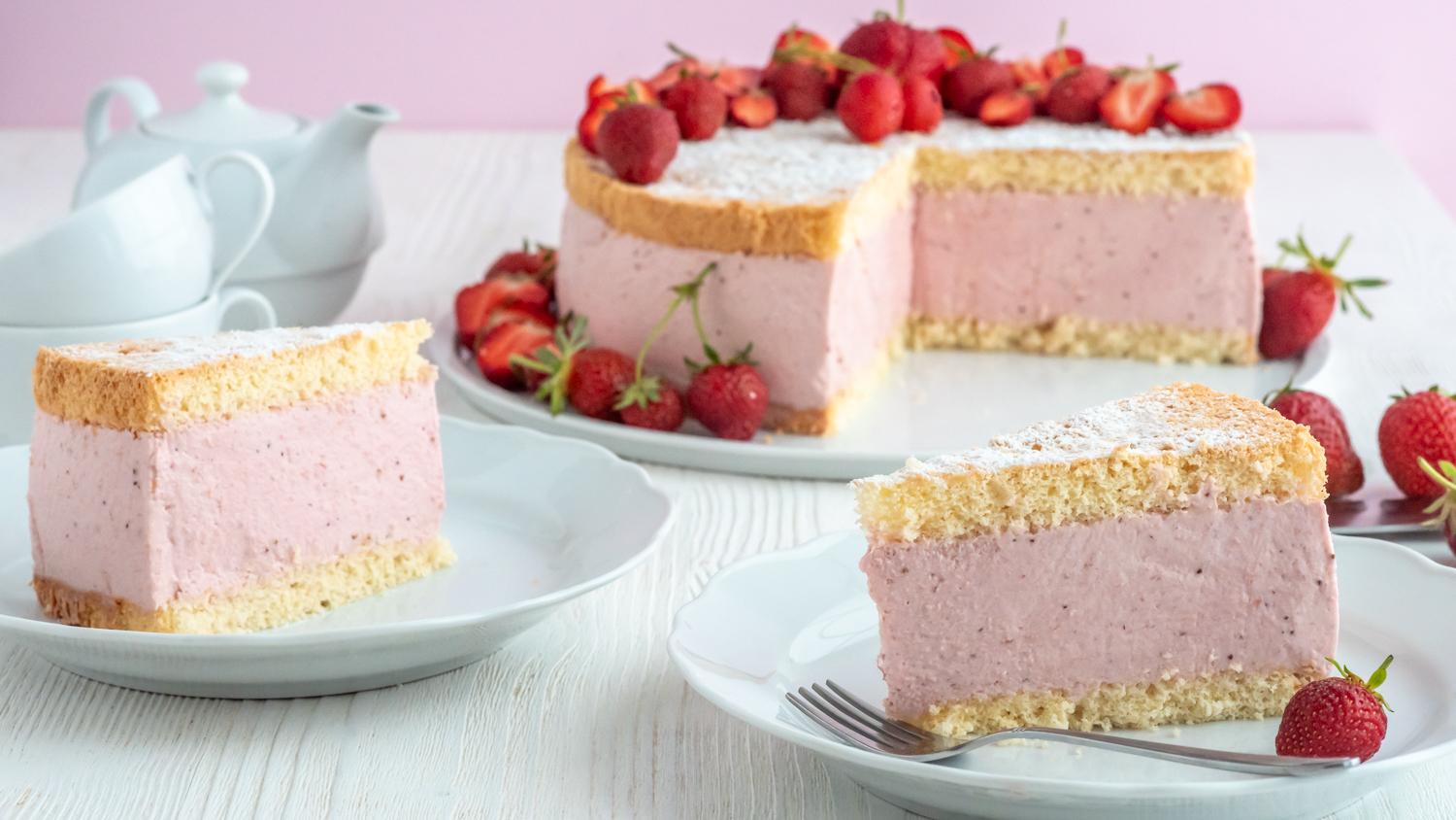 Leichtes Erdbeer-Käsesahne Rezept