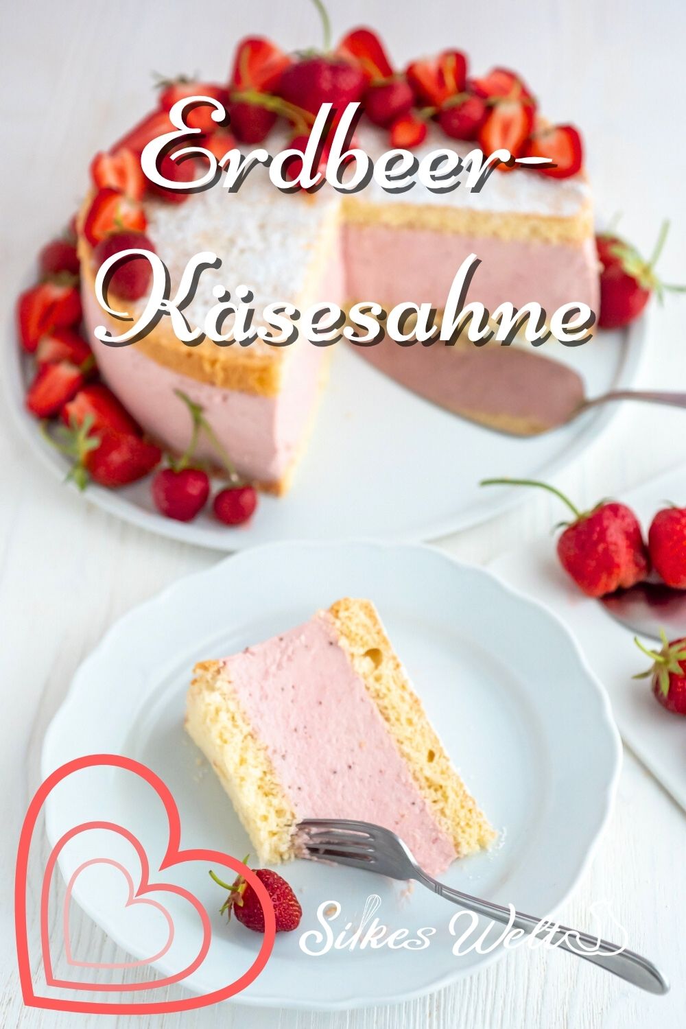 Rezept für Käsesahne mit Erdbeeren auch TK Erdbeeren mit Agar Agar