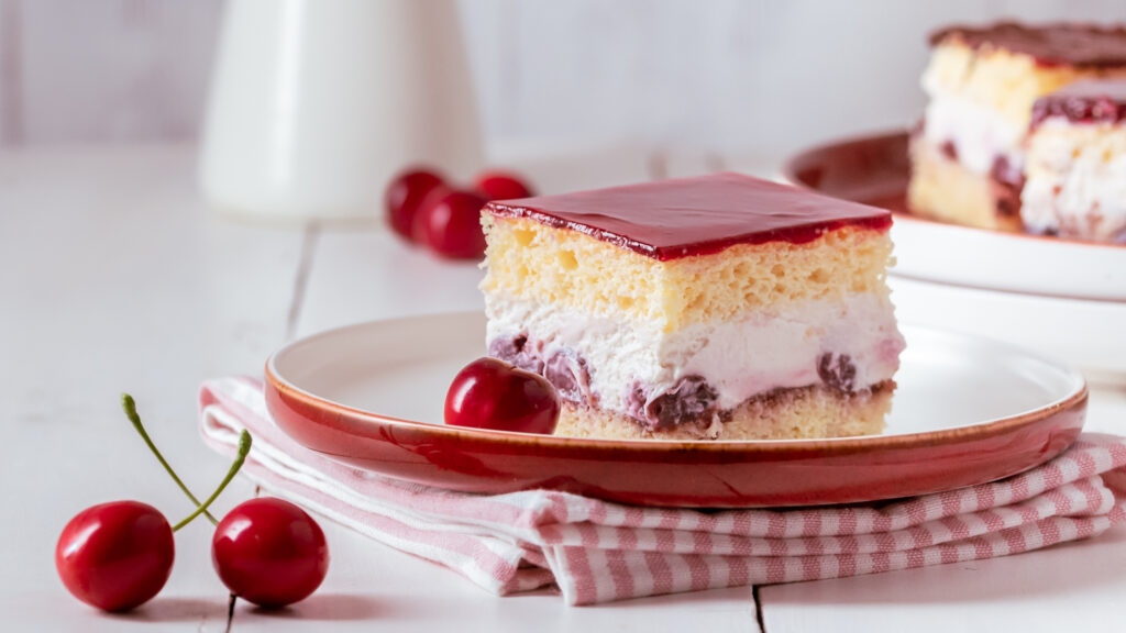 Kirsch-Blechkuchen ohne Gelantine Rezepte-SilkesWelt.de