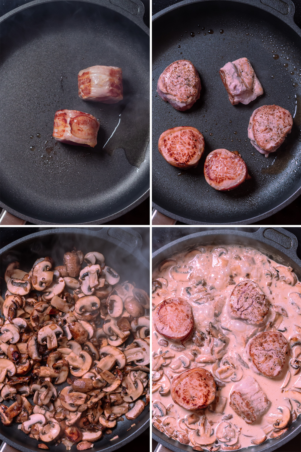 Schweinefilet mit Rahmchampignons