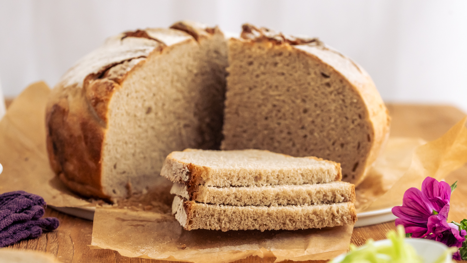 14 Stunden Weizenmischbrot selber backen Rezepte-SilkesWelt.de Rezept für super schnelles Mischbrot selber backen