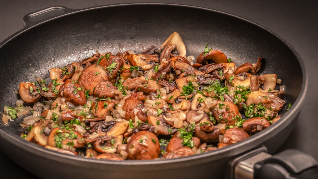 Pilzpfanne veganes Rezept zum Nachmachen