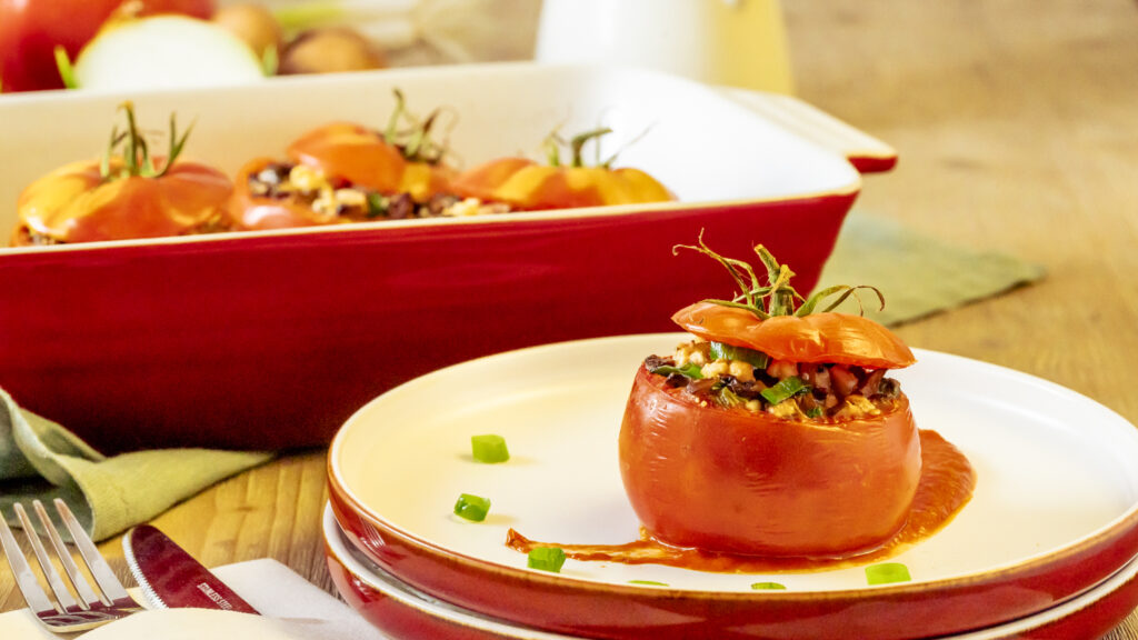 Meine vegetarisch gefüllten Tomaten Rezepte-SilkesWelt.de