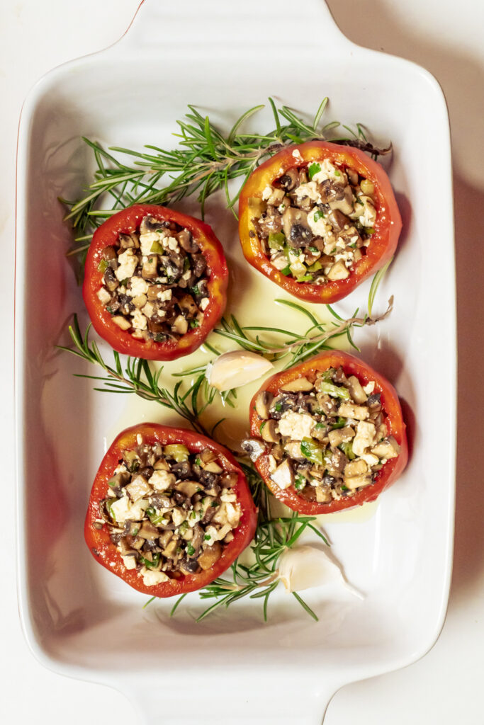 Meine vegetarisch gefüllten Tomaten Rezepte-SilkesWelt.de Gefüllte Fleischtomaten, Rezept für Ochsenherz Tomaten