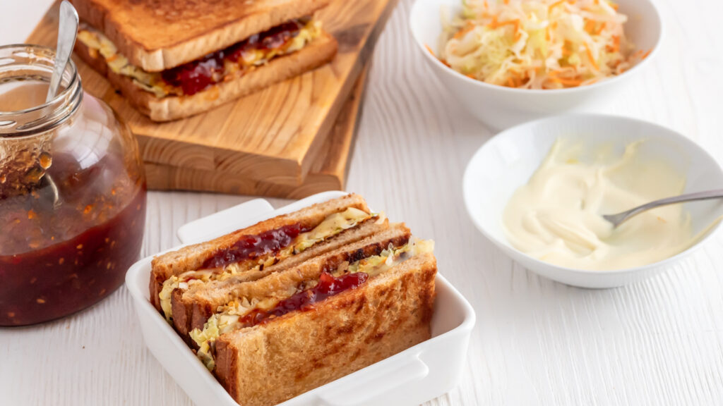 Koreanisches Sandwich Rezept mit Gemüse-Patty Rezepte-SilkesWelt.de