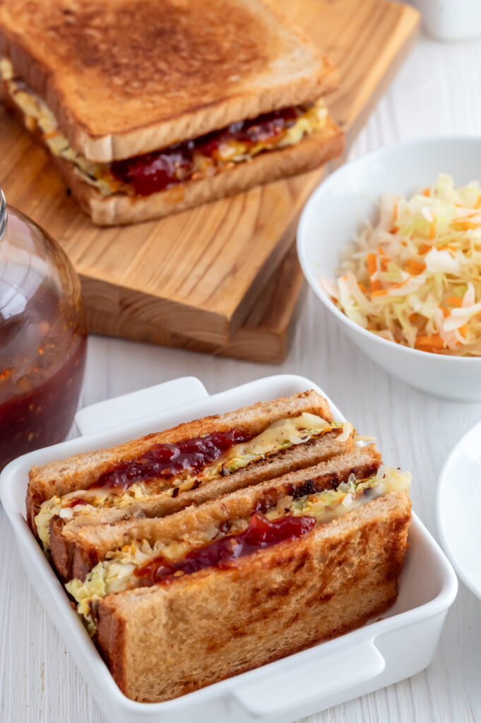 Koreanisches Sandwich Rezept mit Gemüse-Patty Rezepte-SilkesWelt.de Koreanisches Sandwich Rezept mit Gemüse-Patty udn Tomatenmarmelade