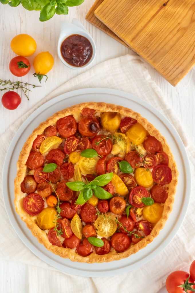 Tomatentarte mit Blätterteig - mein einfaches Rezept Rezepte-SilkesWelt.de Tomaten Tarte tatin. Mein einfaches Rezept für ein Tomatentarte mit Blätterteig.
