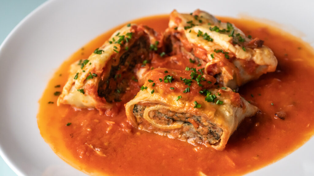 Maultaschen in Tomatensauce – überbacken Rezepte-SilkesWelt.de