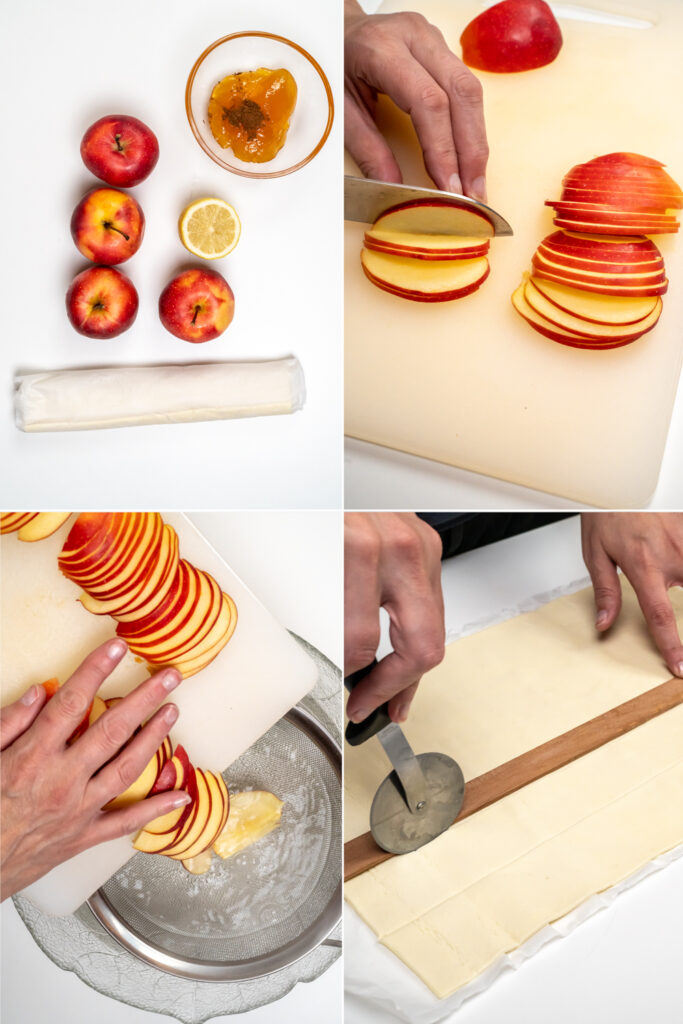 Die Zubereitung für Apfelrosen im Blätterteig. Entdecke jetzt mein Rezept.