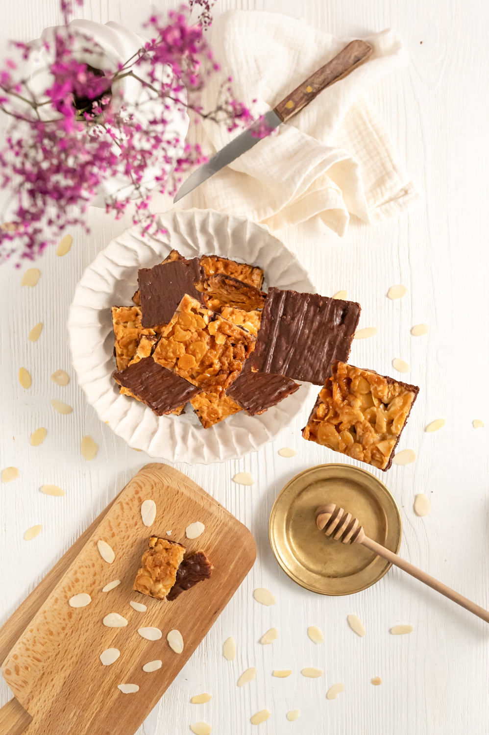 Knusprige Florentiner vom Blech Knusprige Florentiner vom Blech